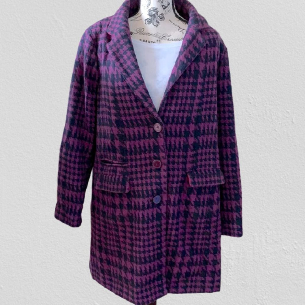 Merona 3/4 Length Winter Coat | Houndstooth